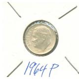 1964-P Roosevelt Silver Dime