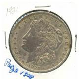 1921 Morgan Silver Dollar