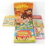 * 6 Vintage Jigsaw Puzzles - Peanuts, Smurf,