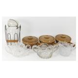 * 3 Bowls with Lids (USA, Hull), 2 Sugar & 1