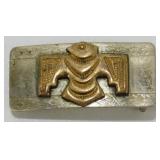 Vintage Nickel Silver Brass Eagle Belt Buckle