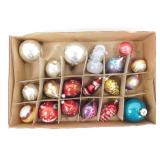 ** Box of 19 Vintage Blown Glass Christmas