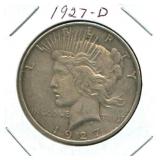 1927-D Peace Silver Dollar