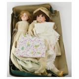 * 2 Bisque Dolls with Clothes - One Doll Needs