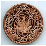 1 oz Pure Copper Round - Medical Marijuana Design