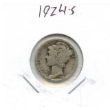 1924-S Mercury Silver Dime