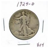 1929-D Walking Liberty Silver Half Dollar