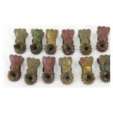 Group of 12 Vintage Tin Christmas Clip-On Candle