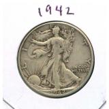 1942 Standing Liberty Silver Half Dollar