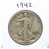 1942 Standing Liberty Silver Half Dollar
