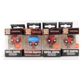 (4) Pocket POP! Deadpool Keychains