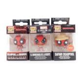 (3) Pocket POP! Deadpool Keychains