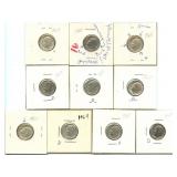 (10) 1964 Roosevelt Silver Dimes