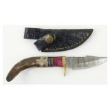 New Damascus Blade Mini Clip Point Knife with
