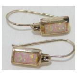 Vintage Sterling Silver Opal Earrings - 1ï¿½