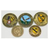 5 U.S. Military Coins