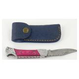 New Damascus Blade Folding Pocket Knife with
