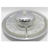 * Vintage Mid-Century Lazy Susan Relish Tray