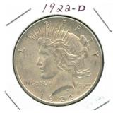 1922-D Peace Silver Dollar