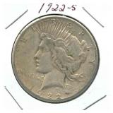 1922-S Peace Silver Dollar