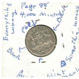 1942-D Australian Silver Sixpence