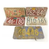 Lot of 5 Vintage Wisconsin License Plates