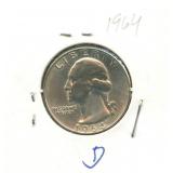 1964-D Washington Silver Quarter