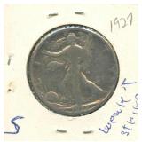1927-S Walking Liberty Silver Half Dollar