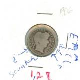 1906-D Barber Silver Dime