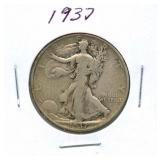 1937 Walking Liberty Silver Half Dollar
