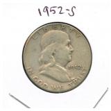 1952-S Franklin Silver Half Dollar