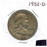1952-D Franklin Silver Half Dollar