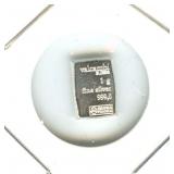 Valcambi Suisse 1 gram .999 Fine Silver Bar