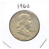 1962 Franklin Silver Half Dollar