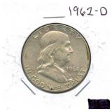 1962-D Franklin Silver Half Dollar