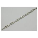Vintage Sterling Silver Textured Oval Link