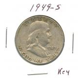 1949-S Franklin Silver Half Dollar