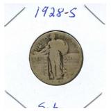 1928-S Standing Liberty Silver Quarter