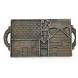 Vintage Cast Iron Gingerbread House Pan/Mold