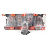 (4) DOMEZ Deadpool Figurines and a Marvel Domed