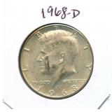 1968-D Kennedy Silver Half Dollar - 40% Silver