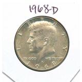 1968-D Kennedy Silver Half Dollar - 40% Silver
