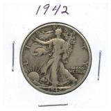 1942 Walking Liberty Silver Half Dollar