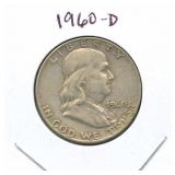 1960-D Franklin Silver Half Dollar