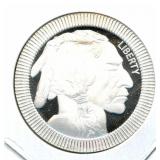 Buffalo Rimmed Design 1 Troy Ounce .999 Fine