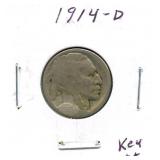 1914-D Buffalo Nickel - Key Date