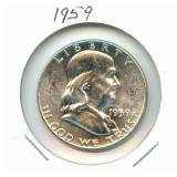 1959 Franklin Silver Half Dollar