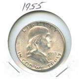 1955 Franklin Silver Half Dollar