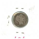 1914-D Barber Silver Dime
