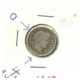 1914-D Barber Silver Dime